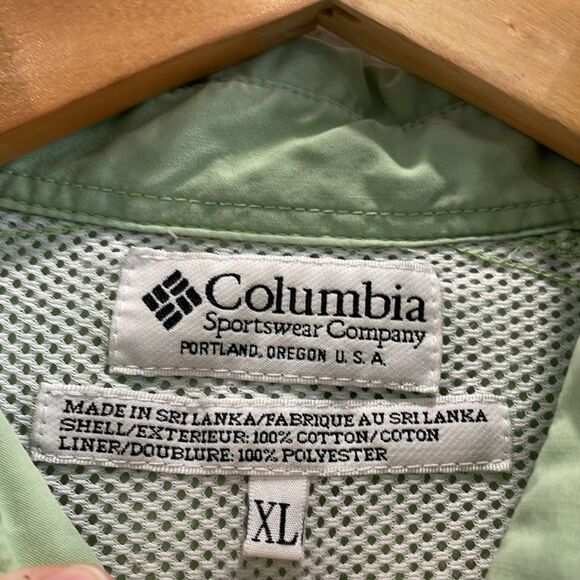 Columbia PFG Bonehead Short Sleeve Fishing Button Down in Jade Green Size XL - Picture 4 of 9